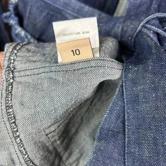 Maggie Marilyn Denim Jacket Sz 10 Belted Pockets Contemporary Blue Color - Picture 6 of 9